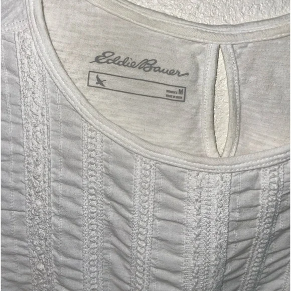 Eddie Bauer white cotton embroidered too. Size medium GUC - Picture 5 of 5